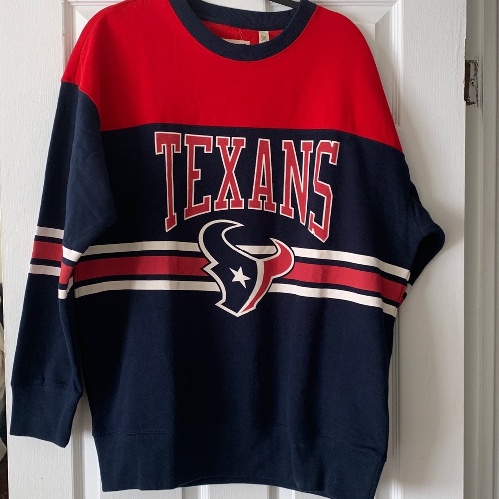 Tailgate NFL Houston Texans Red and Blue Men's Sweater size Large